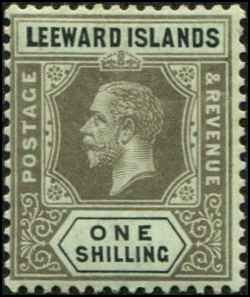 Leeward Islands SC# 55 George V 2shilings  DIe II wmk 3 MH