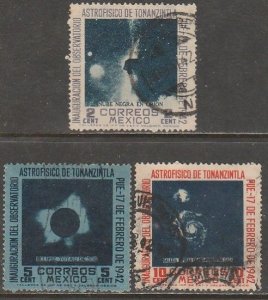 MEXICO 774-776, OPENING OF Tonanzintla Astrophysics Observatory USED. F-VF. (2)