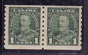 Canada-Sc#228-unused  NH KGV Pictorial coil pair-og-Cdn1025-1935-