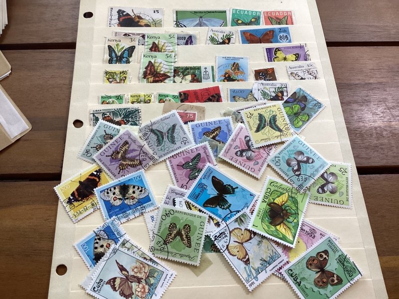 ICOLLECTZONE Packet of Butterflies Topical as found  (B600-73)