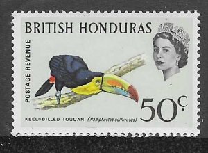 British Honduras #175a  50c Tucan (MLH)  CV2.60