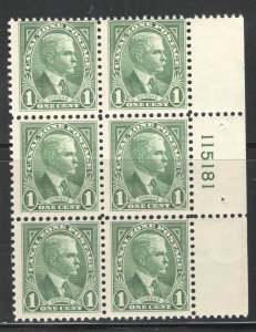 USA/Canal Zone 1928-40 Sc# 105 MNH VG - Plate block of 6