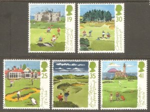 GREAT BRITAIN Sc# 1567 - 1571 MNH FVF Set - 5 Golf Course Golf Players