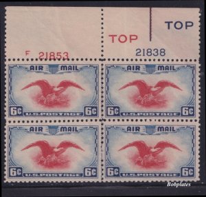 BOBPLATES #C23 Eagle Plate Block 21838 F21853 F-VF MNH Type 4 DCV=$50