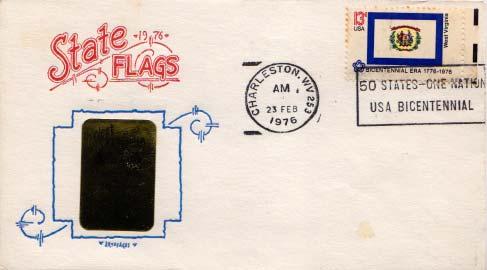 United States, First Day Cover, Flags, West Virginia