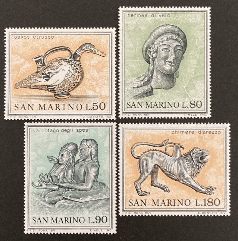 San Marino 1971 #754-7, Etruscan Art, MNH.