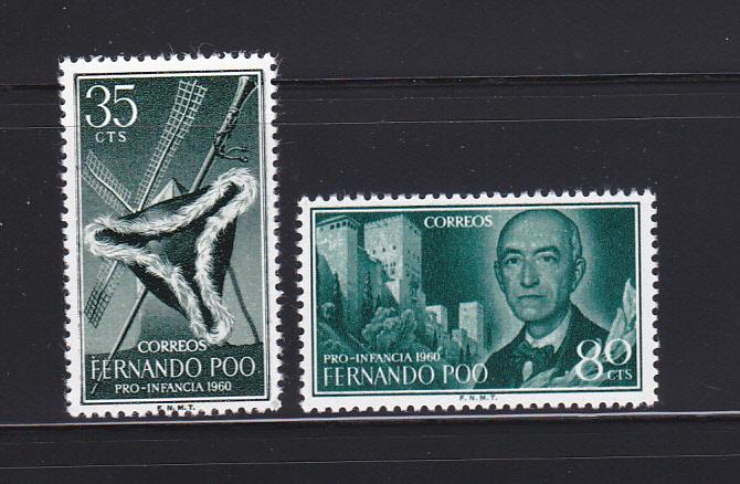 Fernando Po 190-191 Set MNH Manuel de Faila, Composer (B)