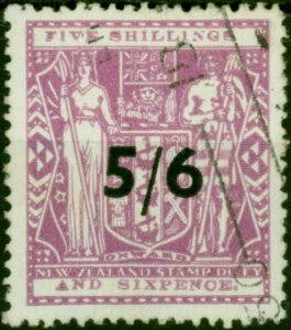 New Zealand 1944 5s6d on 5s6d Lilac SGF214 Fine Used