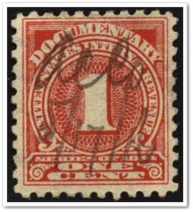 R207 1¢ Documentary Stamp (1914) Used