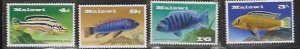 MALAWI #71-74 FISH (MNH) CV $4.05