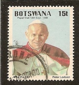 Botswana   Scott  441   Pope John Paul II  Used