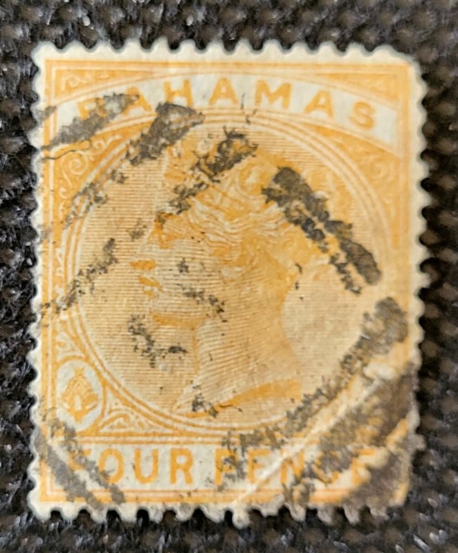 Bahamas, Q. Victoria, 4c, #29, SCV$5.00