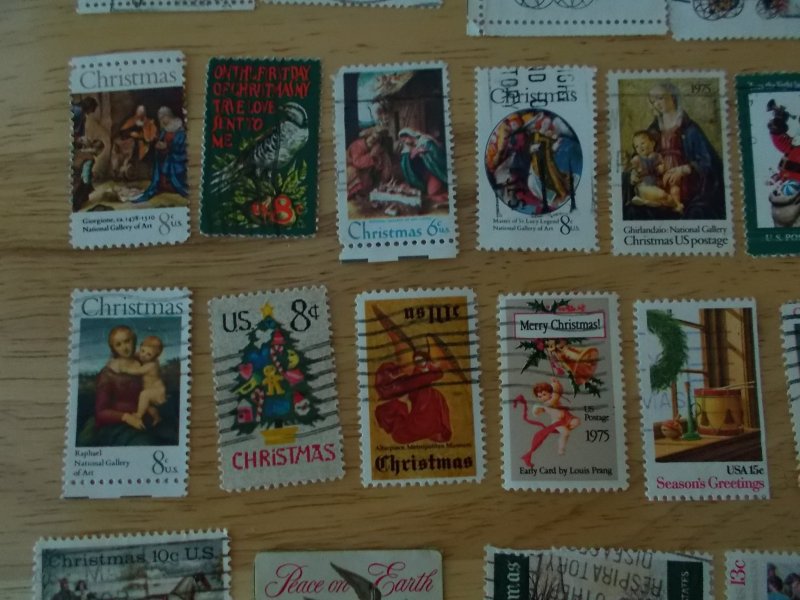 LARGE LOT USED CHRISTMAS STAMPS