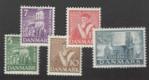 Denmark SC#252-256 Mint F-VF SCV$33.50...Worth a Close Look!