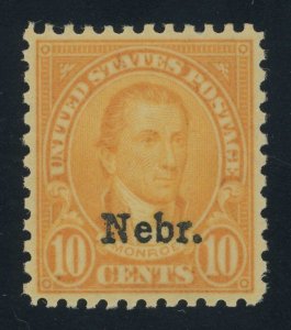 USA 679 - 10 cent Nebraska Overprint - PF Graded Cert: VF/XF 85 Mint OGnh