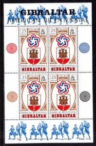 Gibraltar 329a US Bicentennial Souvenir Sheet MNH VF