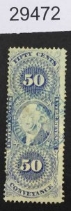 US STAMPS  #R54c USED LOT #29472