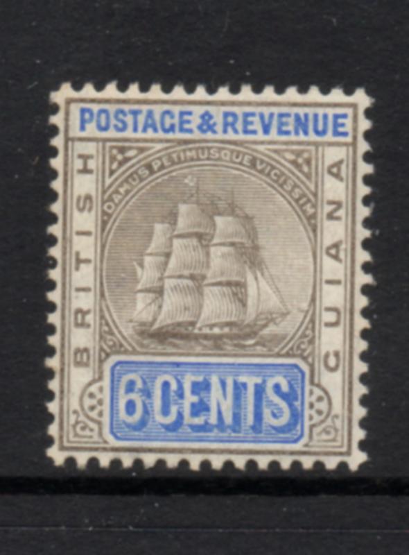 British Guiana Sc 176 1907 6c ship stamp mint
