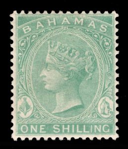 MOMEN: BAHAMAS SG #39b P14 CROWN CC WMK MINT OG H £120 LOT #67457*