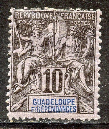 Guadeloupe # 32, Mint Hinge Remain.