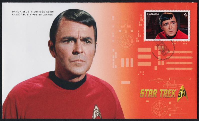 Canada 2920 on FDC - Star Trek, Scotty