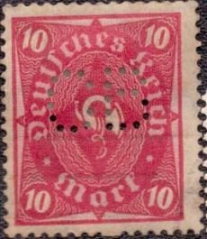 Germany 181 1922 Used Perfin