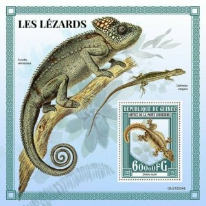 2021/04- GUINEA - LIZARDS      1V complet set    MNH ** T