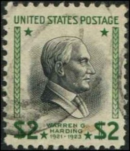 USA SC# 833 Warren Harding $2.00 Used