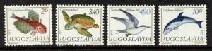 Yugoslavia 1473-6 MNH Fish, Dolphin, Bird, Turtle