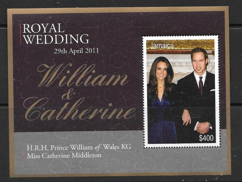 JAMAICA SGMS1168 2011 ROYAL WEDDING MNH 