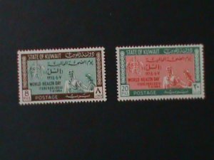 ​KUWAIT-1964 SC#251-2 WORLD HEALTH DAY -MNH -VF LAST ONE WE SHIP TO WORLDWIDE