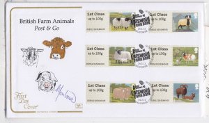 GB 2012 Farm Animals - Sheep Post & Go Cattle FDC Signed Duke Of Montrose BP6734