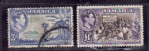 Jamaica-Sc#140-1-used KGVI set-1949-