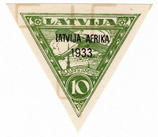 (I.B) Latvia Postal : Africa Overprint 10s