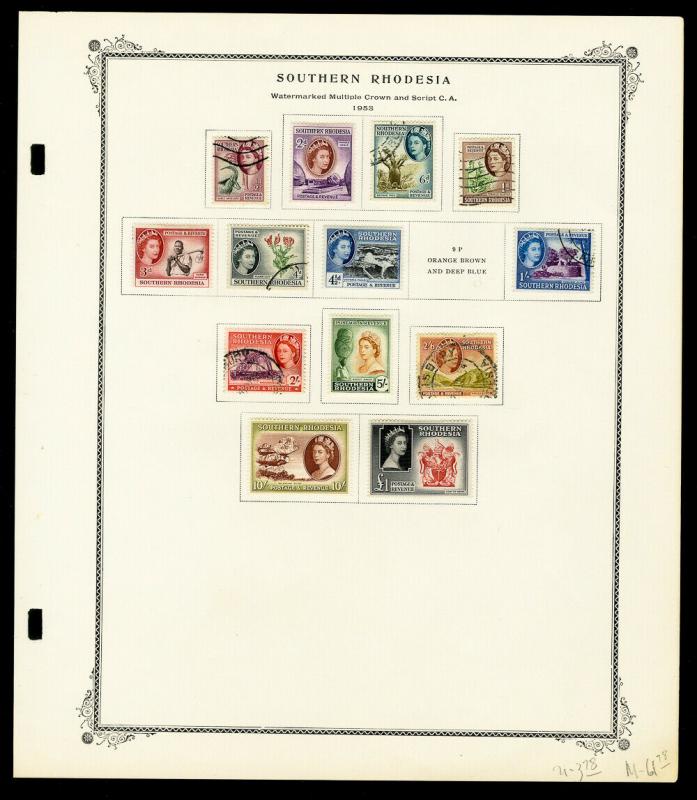 Southern Rhodesia 1924 to 1964 Stamp Collection