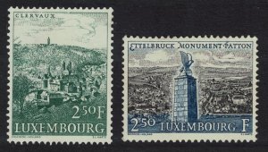 Luxembourg Patton Monument Ettelbruck Tourism 1961 MNH SG#695-696 MI#641-642