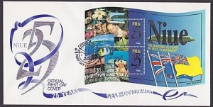 NIUE 1999 Self Government mini sheet on FDC...............................27824c