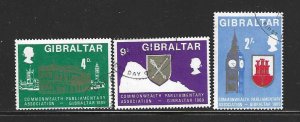 Gibraltar 219-221 Used  SCV$.75