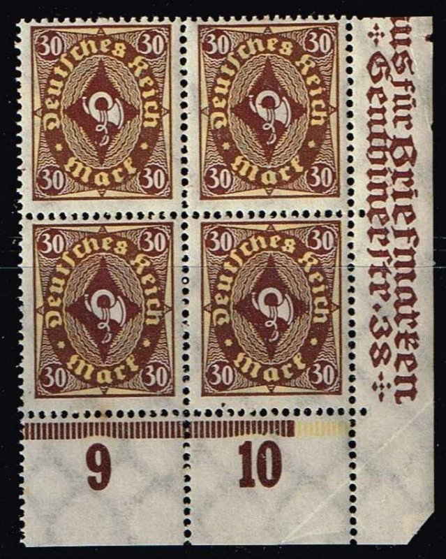 Germany 1922, Sc.#183 MNH Plate Margin cv.$4