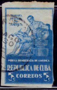 Cuba, 1942, Labor: Wealth of America, 5c, Scott# 370, used