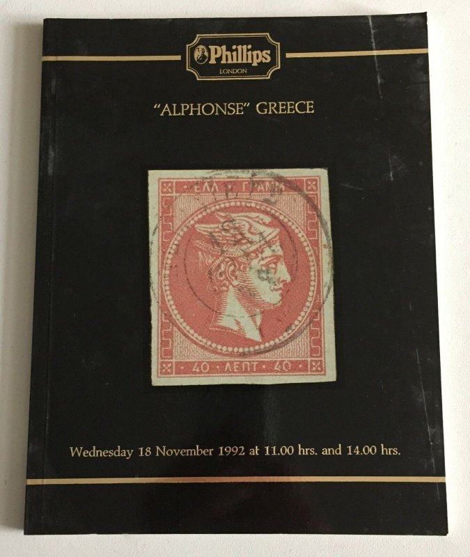 Greece Alphonse 1992 Phillips Colour Auction Catalogue(La211