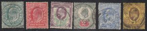 Great Britain - 1902 - SC 127-32 - Used - CDS - 130 crease