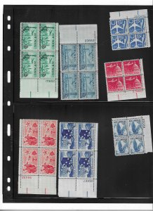 US AIRMAIL PLATE BLOCK  COLLECTION, MNH, OG