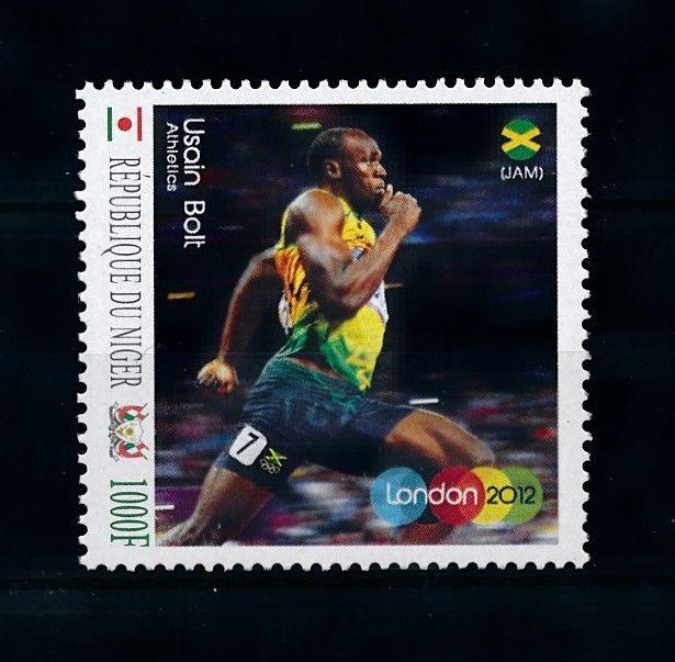 [78062] Niger  Olympic Games London Athletics Usain Bolt  MNH