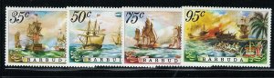 Barbuda Scott 209-212 MNH Old Ships Complete Set