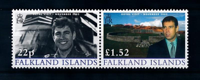 [72067] Falkland Islands 2002 Royal Visit Prince Andrew Pair  MNH