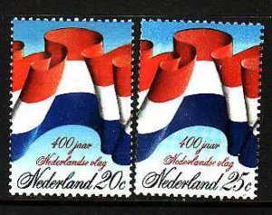 Netherlands-Sc#497-8- id9-unused NH set-Flags-1972-