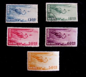 US/RYUKYU - SCOTT# C4-C8 - MH/USED - CAT VAL $23.50