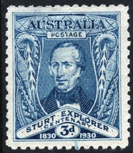 Australia SC#105 3d Centenary of Sturt's Exploration (1930) Used