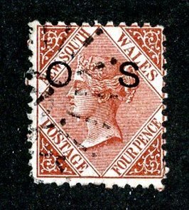 1879 New South Wales Sc #O-5a p10x13 used cv.$110 ( 9140 BCXX5 )